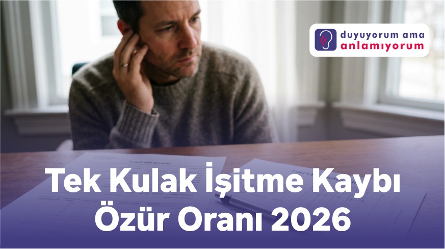 Tek kulak işitme kaybı özür oranı 2026